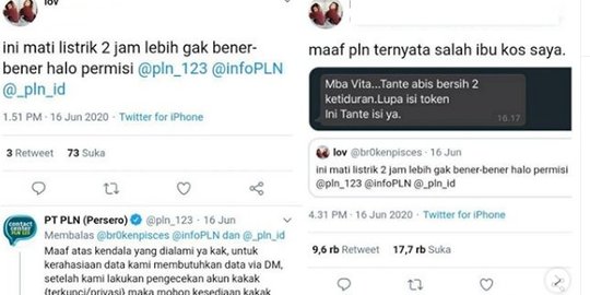 Sudah Protes Keras ke PLN Listrik Mati 2 Jam, Ternyata Lupa Isi Token