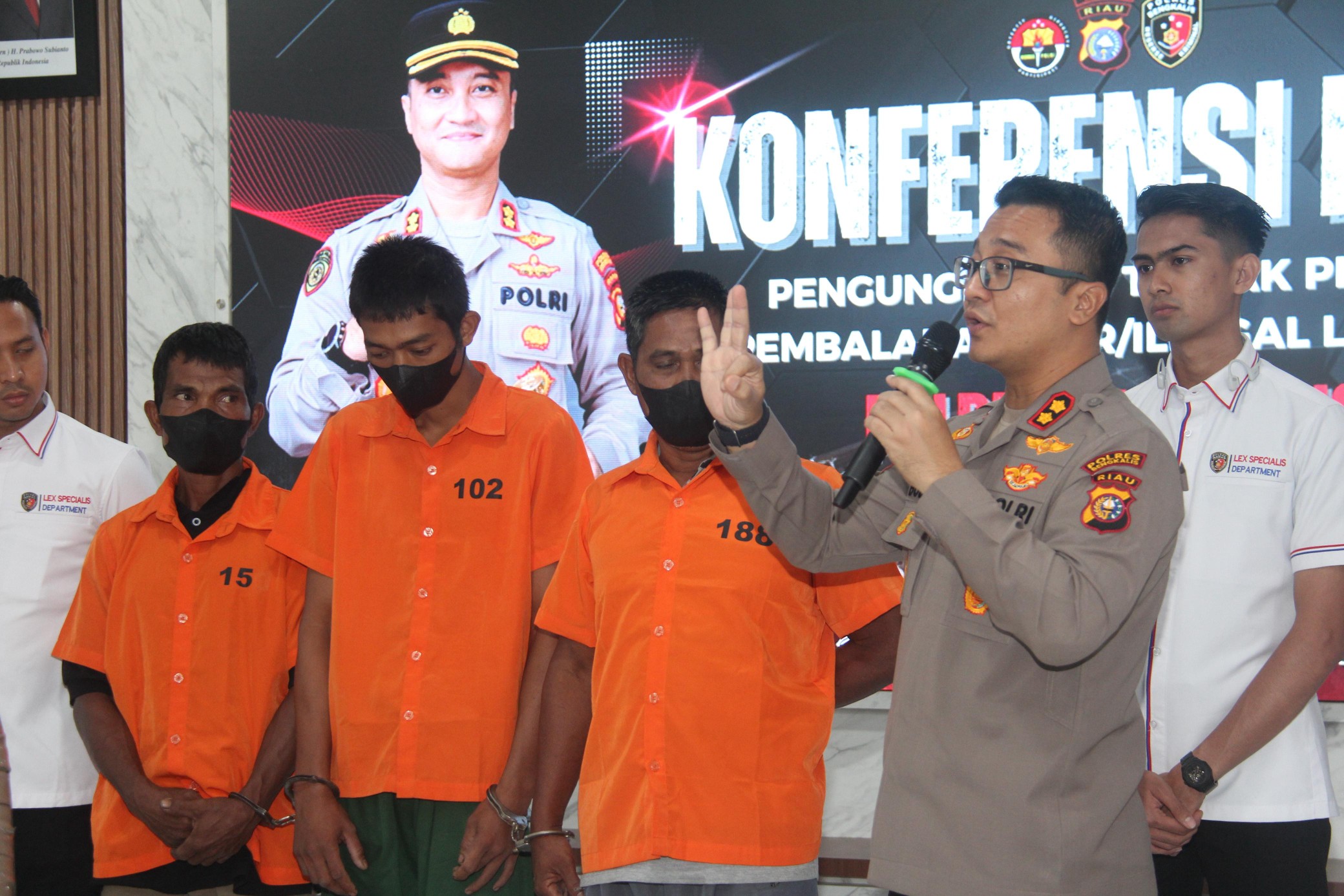 Tiga Pelaku Illegal Logging Ditangkap Polres Bengkalis di Tanjung Leban