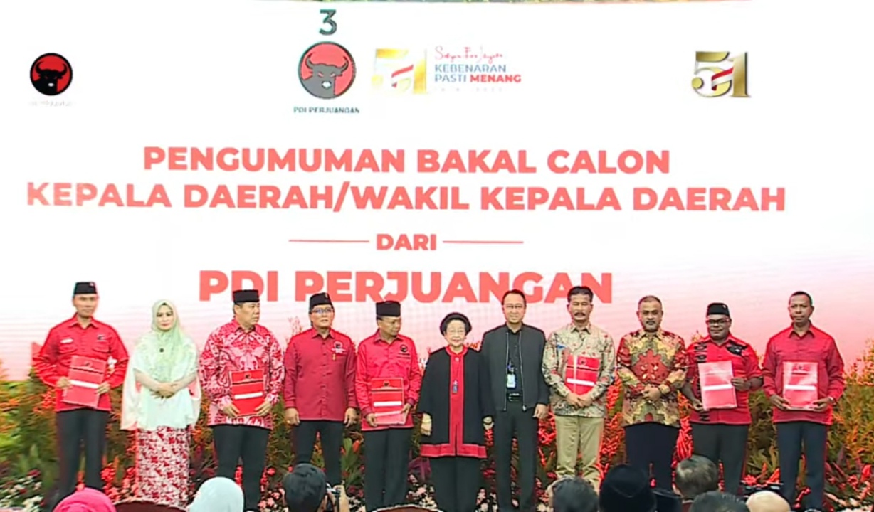 PDIP Resmi Dukung Enam Bacakada di Riau, Mulai Kasmarni Hingga Eddy Yatim