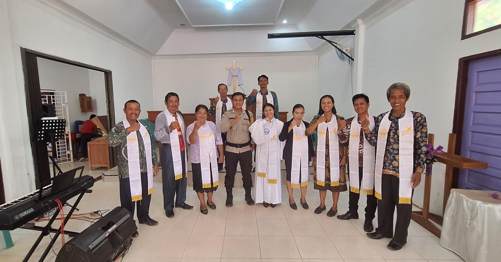 Minggu Kasih dan Green Policing, Cara Polsek Rimba Melintang Sapa Jemaat GPIB Mukti Jaya