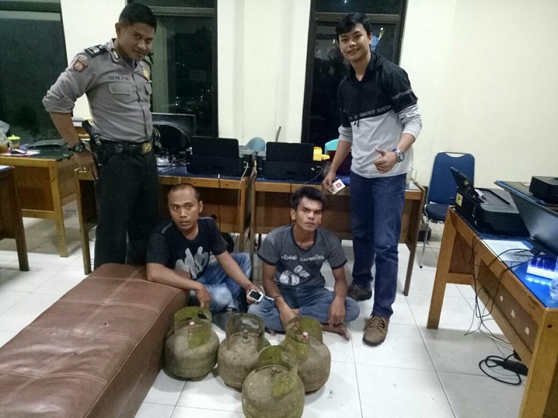Curi Gas Elpiji 3 Kg Empat Tabung, Dua Orang Pelaku Ditangkap Reskrim Polsek Sukajadi Pekanbaru