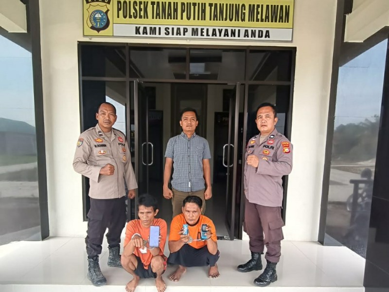 Simpan Sabu dalam Kotak Permen, Dua Pria di Rohil Diamankan Polsek TPTM