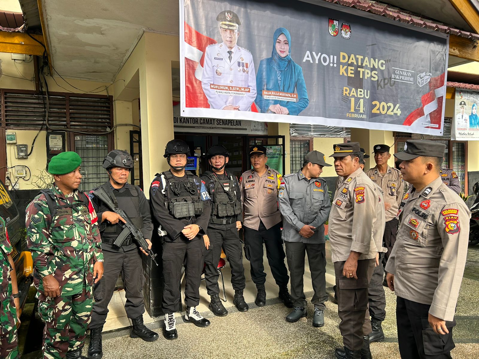 Pastikan Pengamanan, Polri dan TNI Tinjau Sejumlah Lokasi Penyelenggara Pemilu