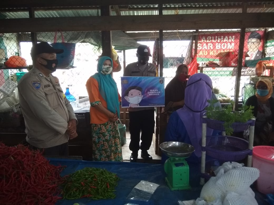 Cegah Covid-19, Polsek Kuala Kampar Laksanakan Operasi Yustisi    