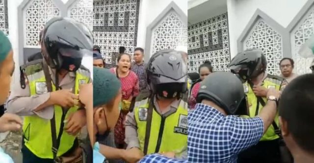 Viral Video Oknum Polisi Dikeroyok Warga di Medan