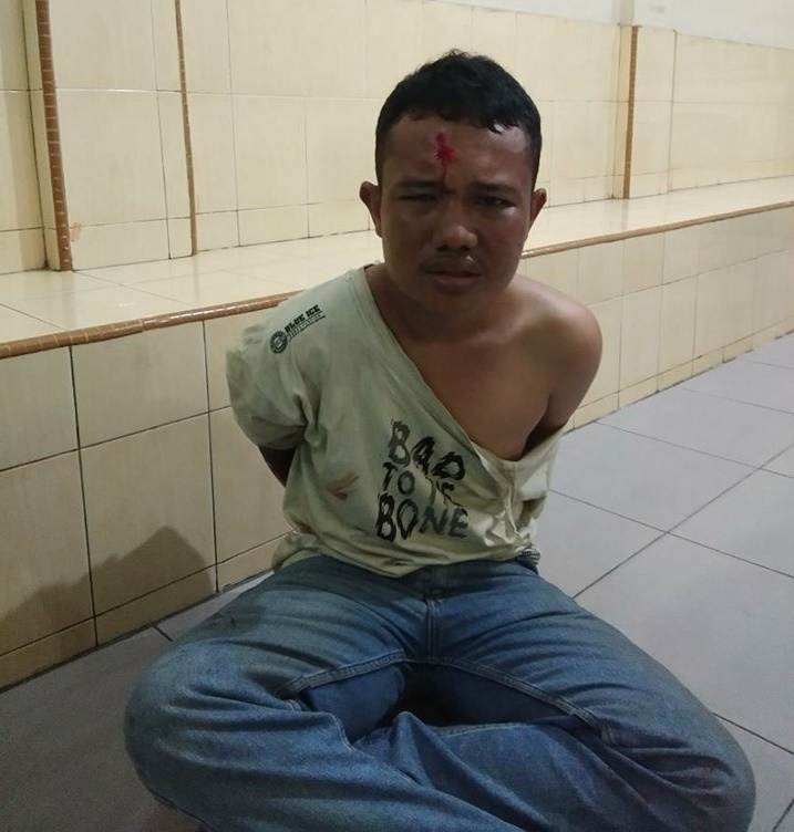 Jambret di Pekanbaru ini Tersungkur Dikejar Massa, Satu Pelaku Lainnya Berhasil Kabur