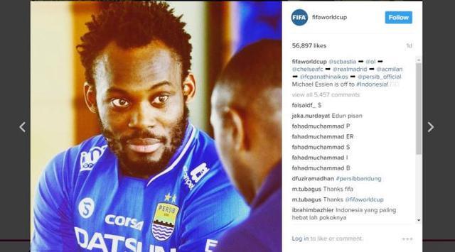 Unggah Foto Essien Berseragam Persib, Instagram FIFA Jadi Ramai
