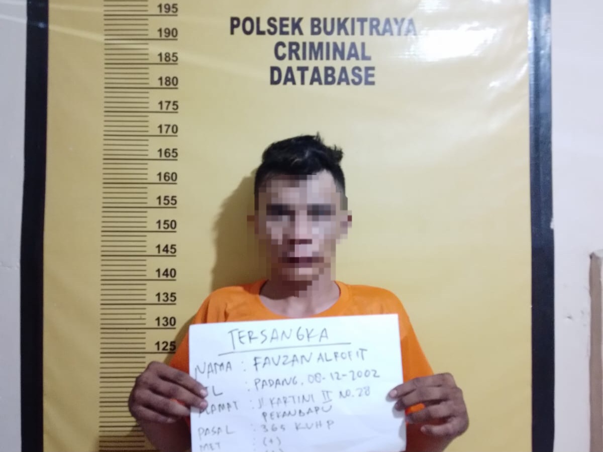 Diduga Jambret 25 TKP Diringkus Polsek Bukit Raya