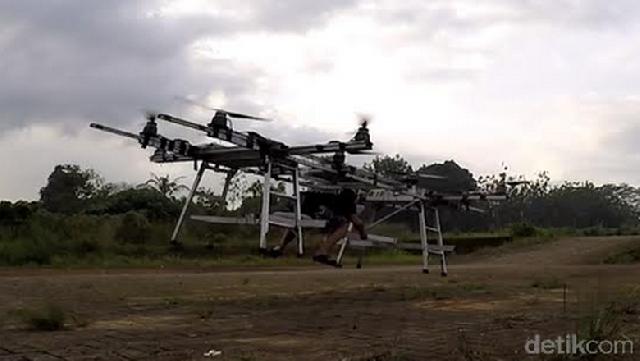 Ojek Terbang Made in Indonesia Sudah Diuji Terbang Hingga 2 Meter