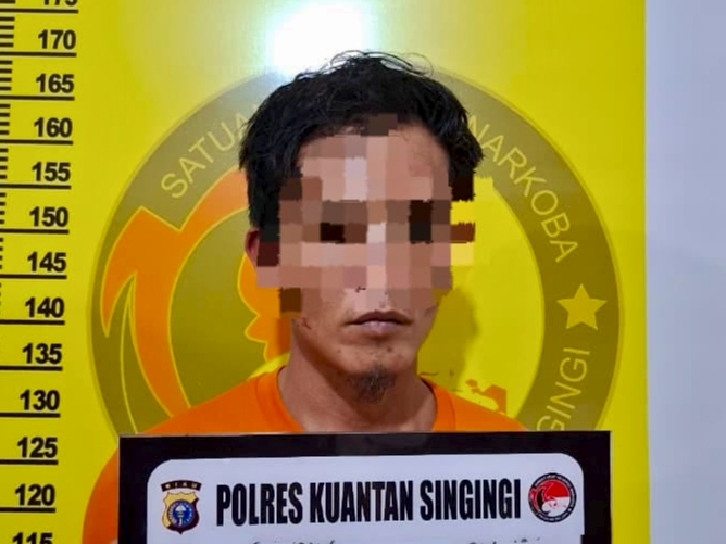 Polres Kuansing Tangkap Pengedar Sabu dalam Operasi Antik Lancang Kuning 2025