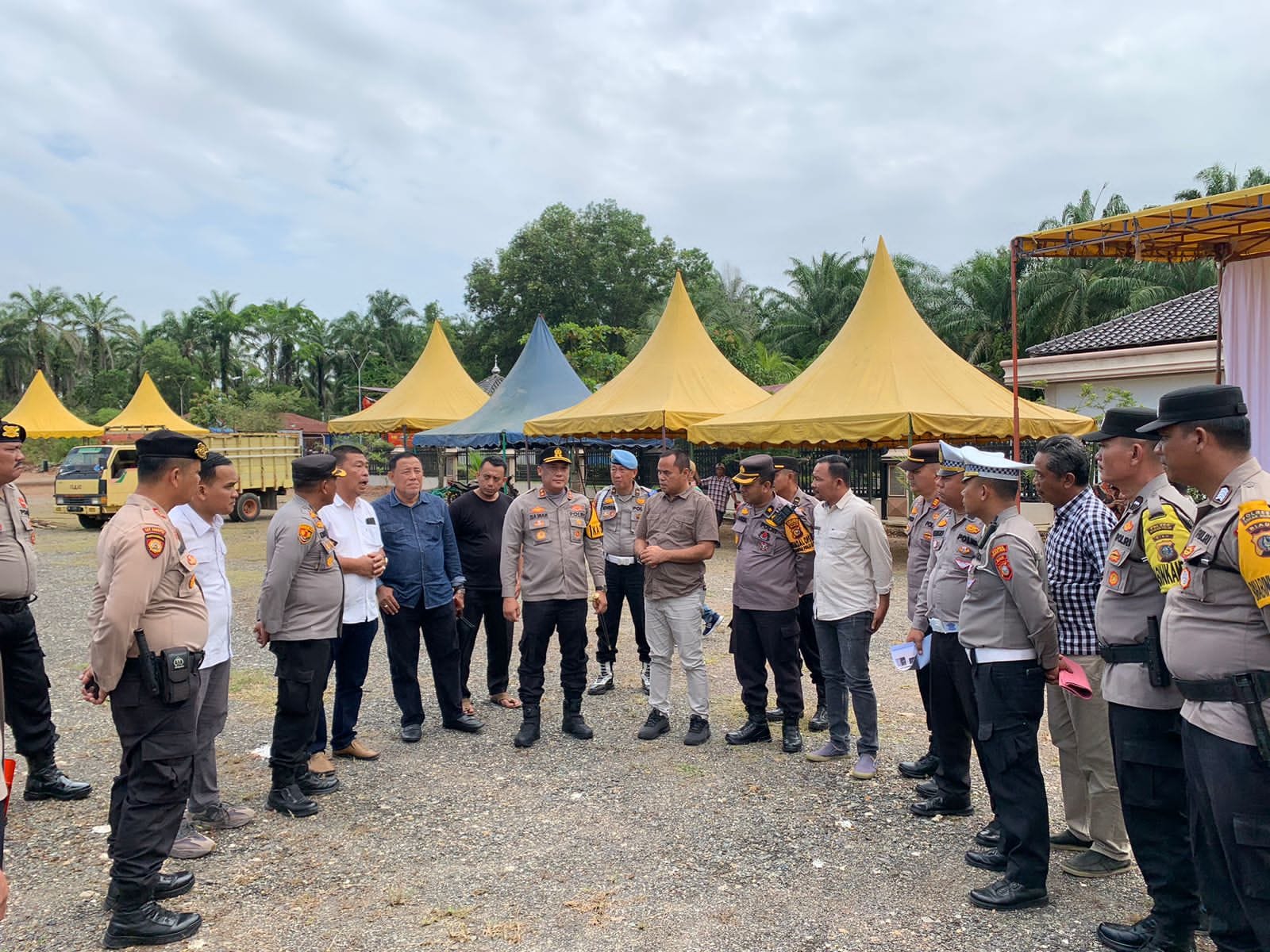 Kapolres Rohil Tinjau Lokasi Kampanye Paslon Pilgub Riau di Bagan Sinembah