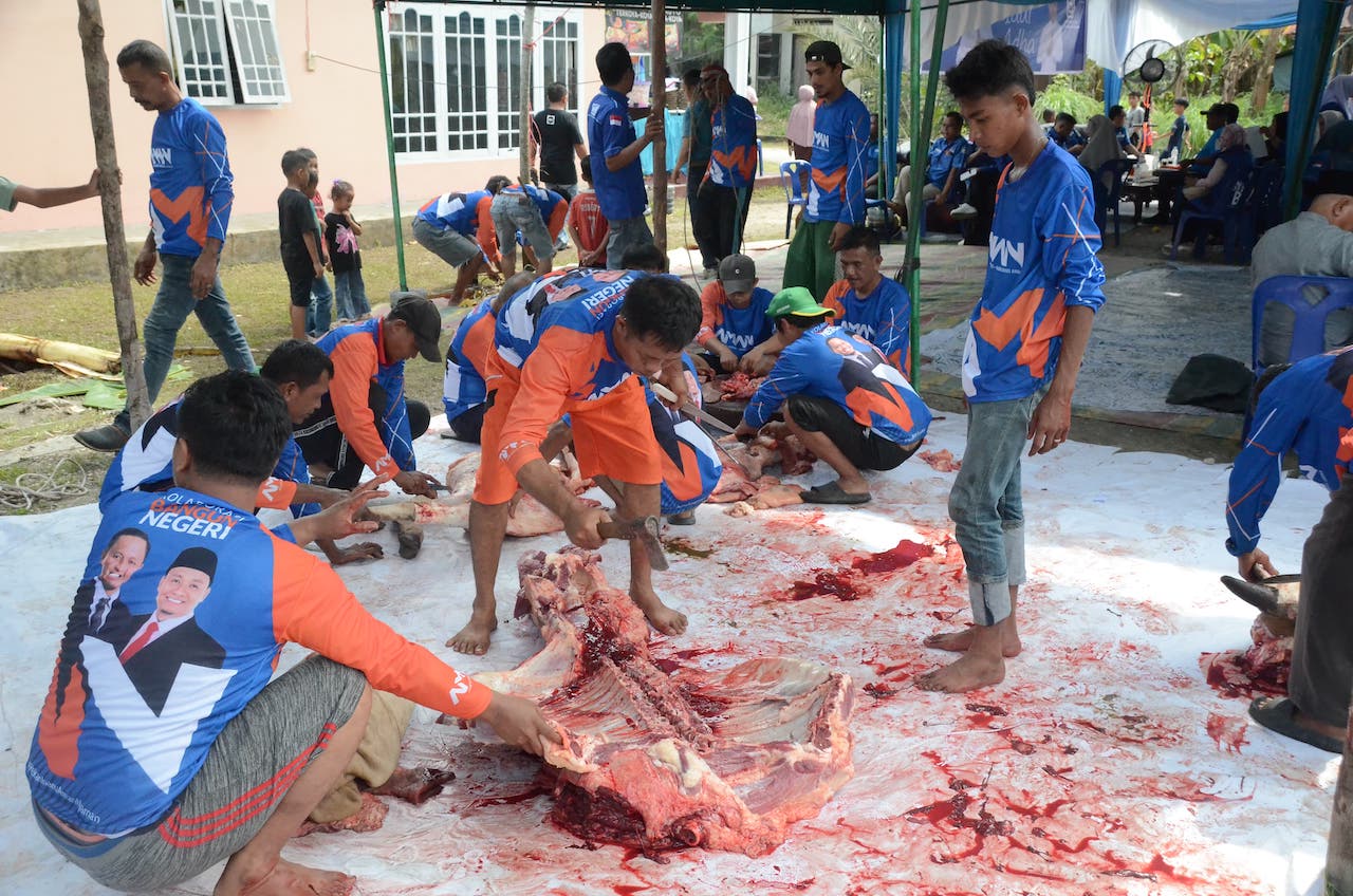 Demokrat Pekanbaru Berkurban 3 Sapi dan 2 Kambing, Tebar Kepedulian di Hari Raya Idul Adha