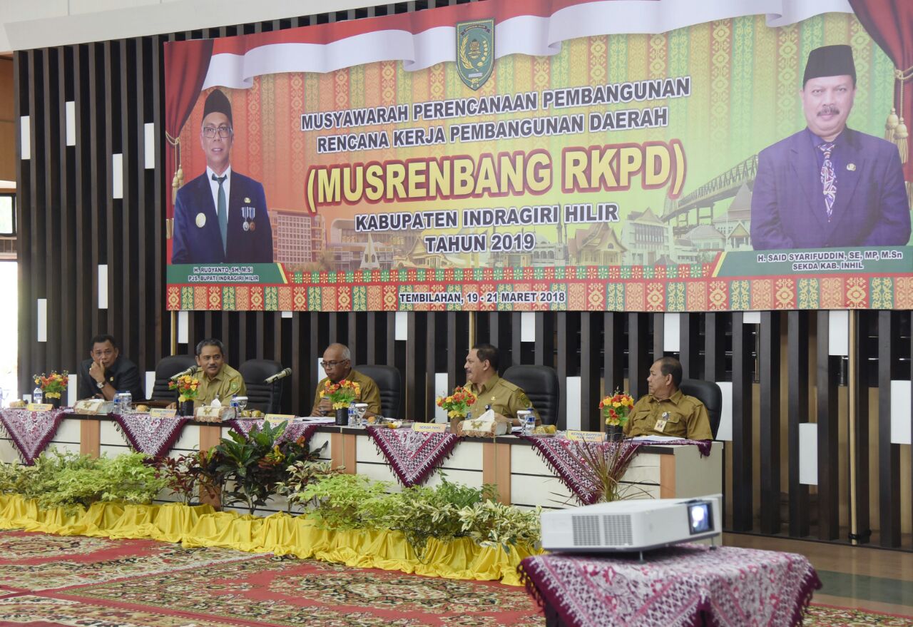 Musrenbang RKPD 2019, Pj Bupati Inhil Minta Inisiatif OPD Cari Sumber Dana Lain Jalankan Program