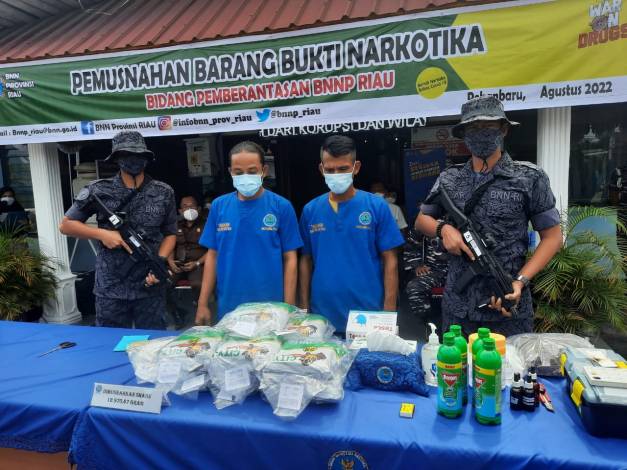 Lanal Dumai Gagalkan Penyelundupan Sabu 12,9 Kg