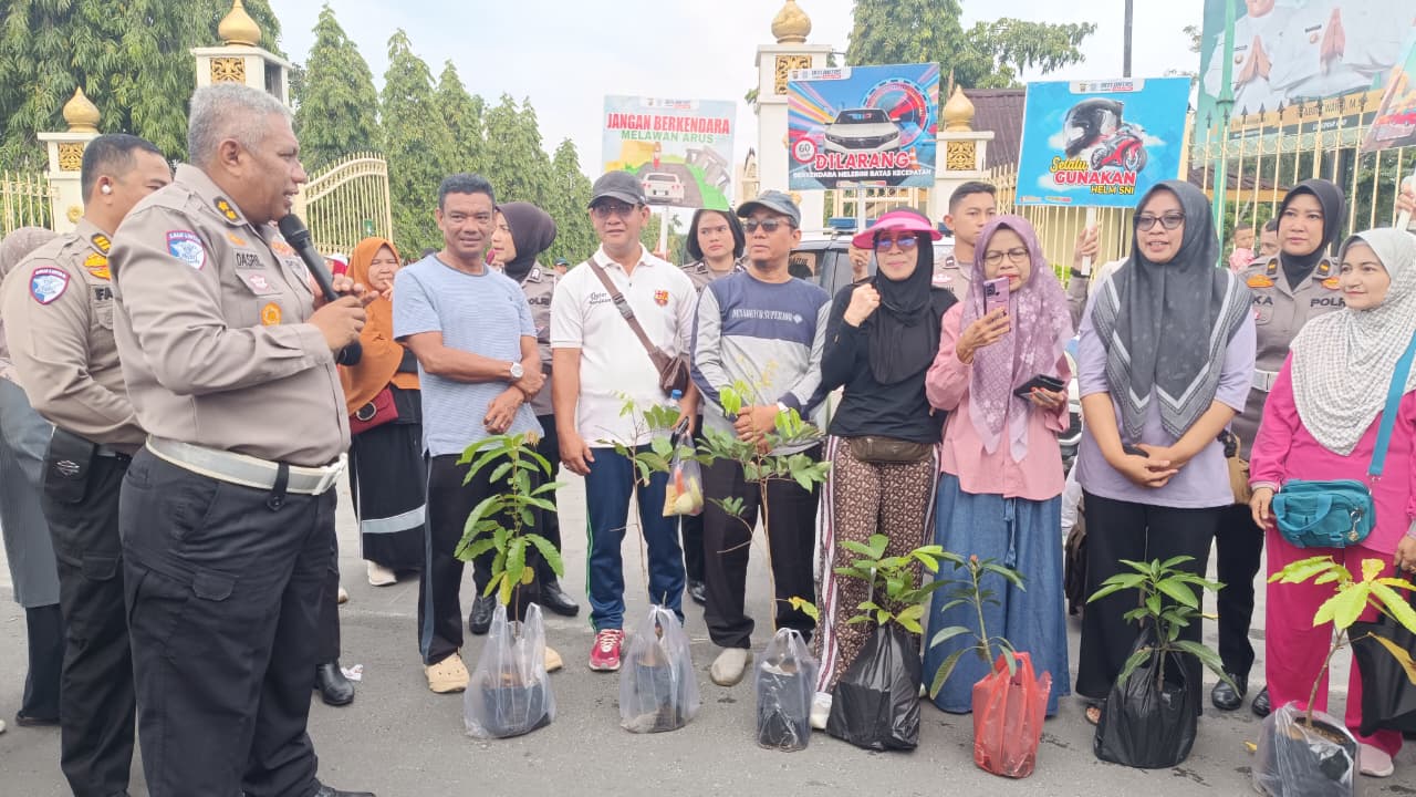 Polantas Menyapa di CFD Pekanbaru, Kampanyekan Keselamatan Lalu Lintas dan Green Policing