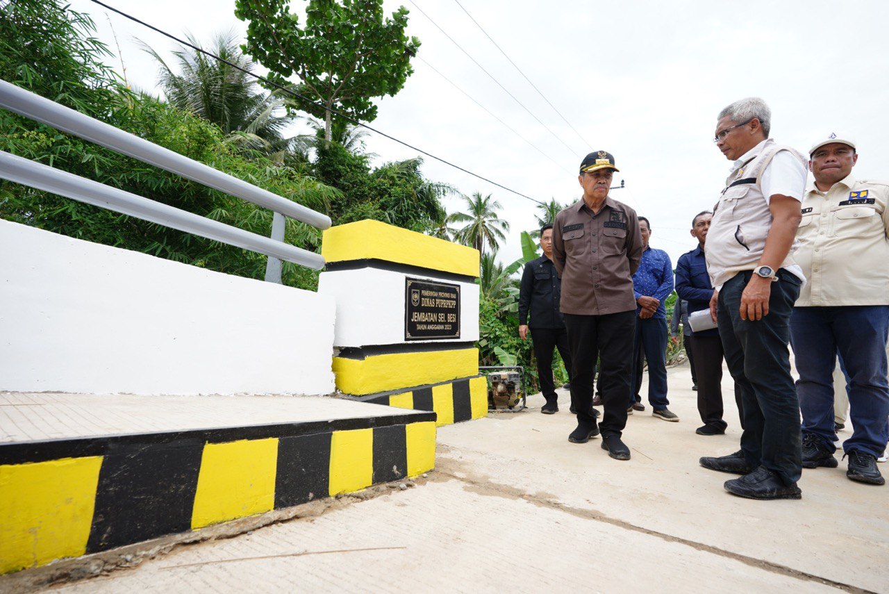 Selesai Dibangun, Gubernur Syamsuar Harap Masyarakat Jaga Jembatan Sei Besi Bagan Siapi api