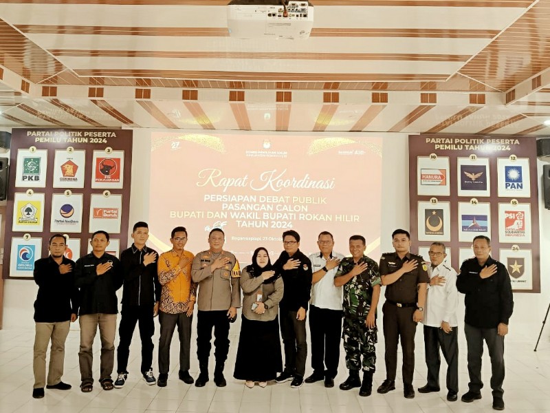 AKBP Isa Hadiri Rapat Persiapan Debat Publik Paslon Bupati dan Wakil Bupati Rokan Hilir 2024