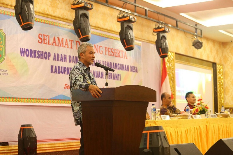 Wakil Bupati Meranti Buka Workshop Arah dan Pedoman Pembangunan Desa