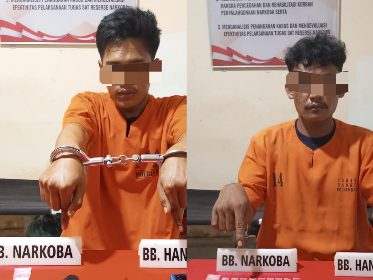 Dua Pemuda di Siak Hulu Ditangkap Polres Kampar, Polisi Sita 14 Paket Sabu