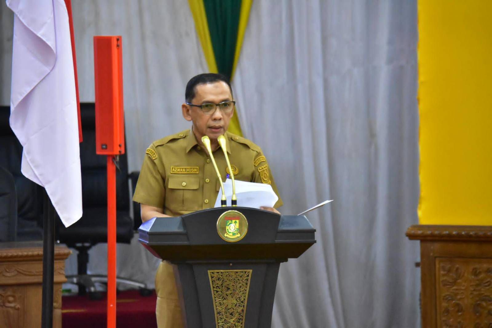 Pemda Kampar Sampaikan Jawaban atas Pandangan Umum Fraksi DPRD Terkait RPP APBD 2024