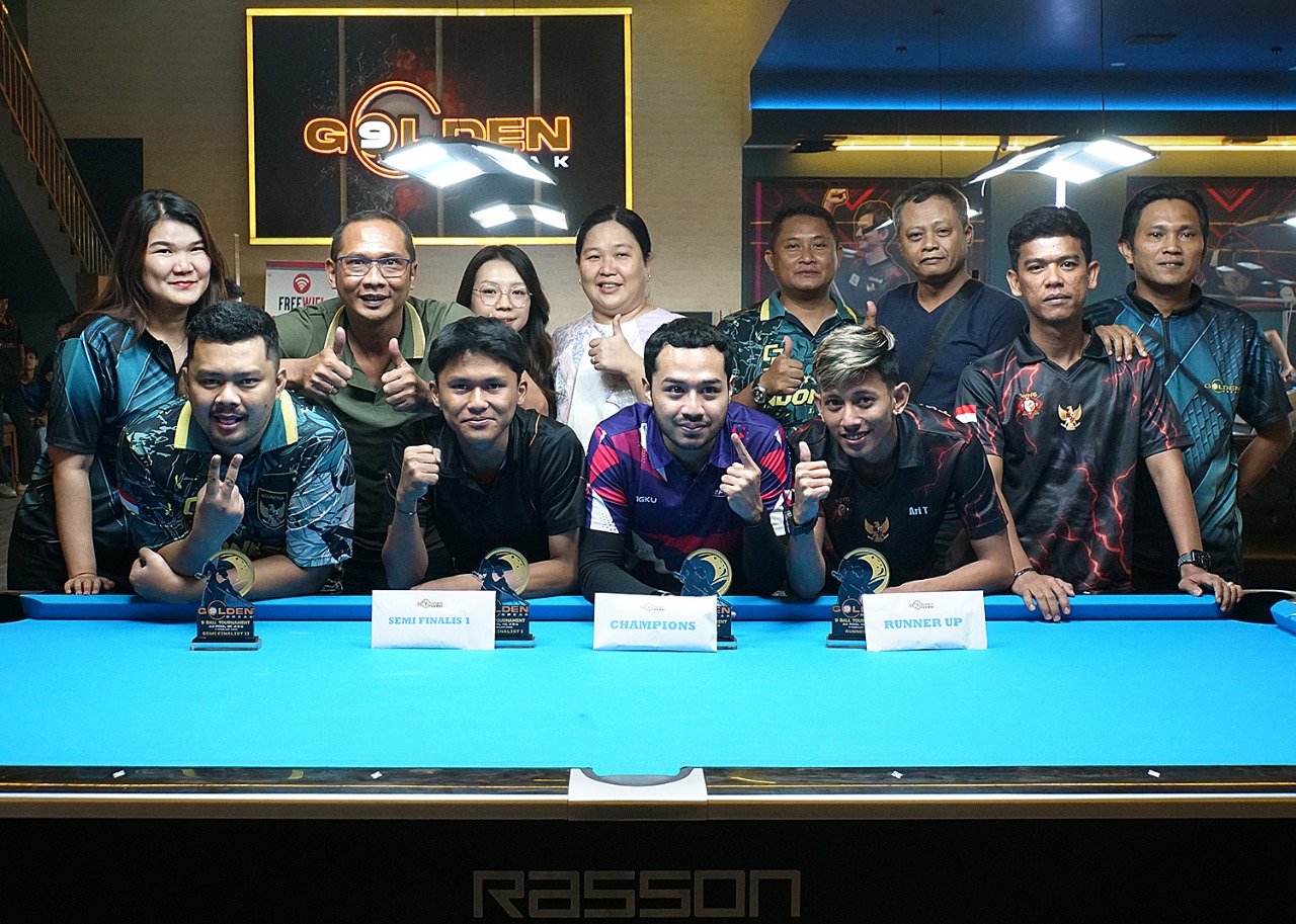 Golden Break Pekanbaru Sukses Gelar Turnamen Biliar 9 Ball Open Handicap