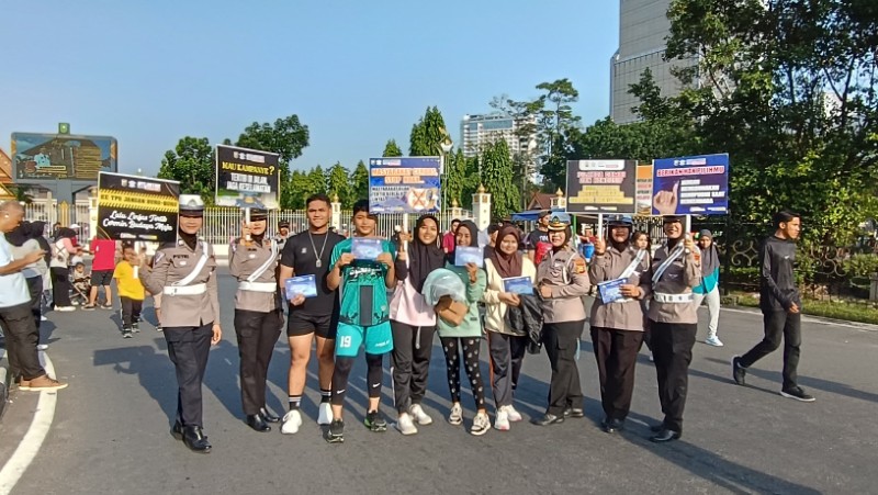 Car Free Day Pekanbaru Jadi Ajang Kampanye Keselamatan dan Pilkada Damai 2024