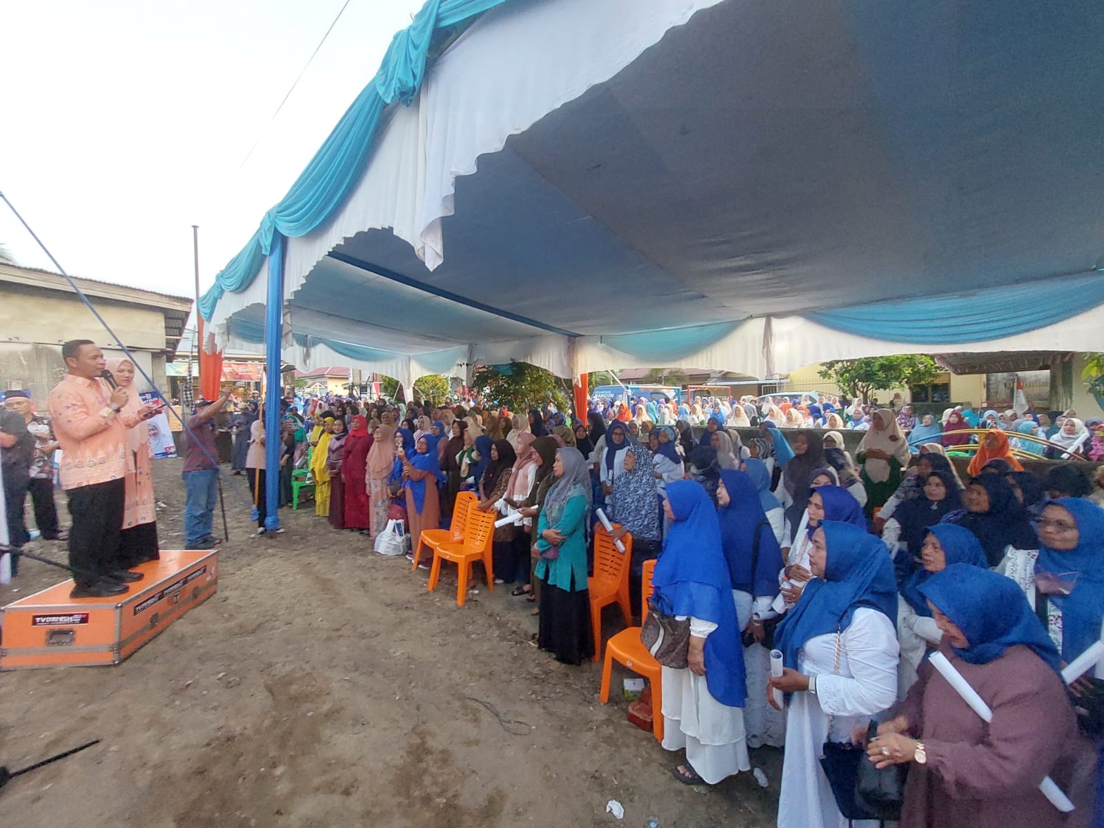 Emak-emak Pengajian Tenayan Raya Yakin Agung Nugroho Pimpin Pekanbaru dengan Keberkahan