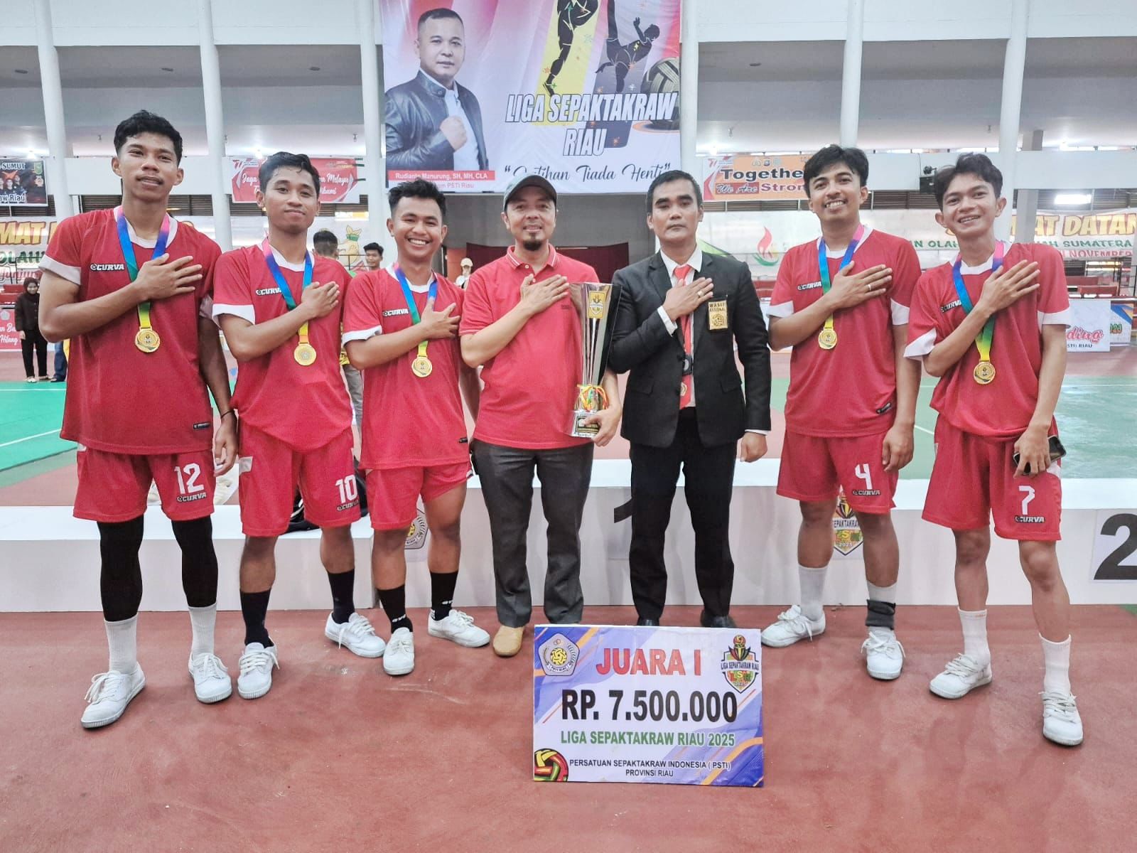 Kampar Juara Liga Sepak Takraw Riau 2025 Usai Tundukkan Pekanbaru 2-1
