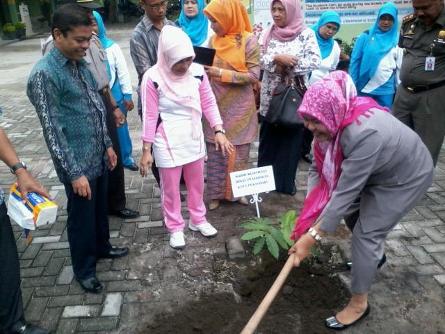 SMPN 20 Pekanbaru Tanam 1.000 Pohon