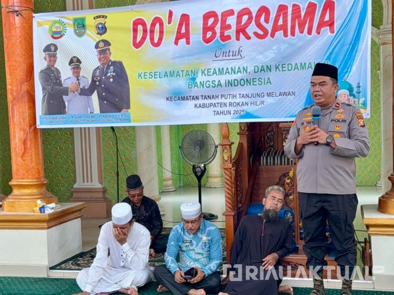 Doa Bersama di Rohil, Kapolsek TPTM: Wujud Kepedulian Polri untuk Kedamaian Bangsa