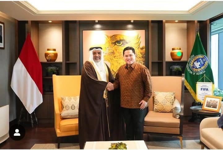 Temui Erick Thohir, Dubes Bahrain Minta Jaminan Keamanan Timnas Bahrain