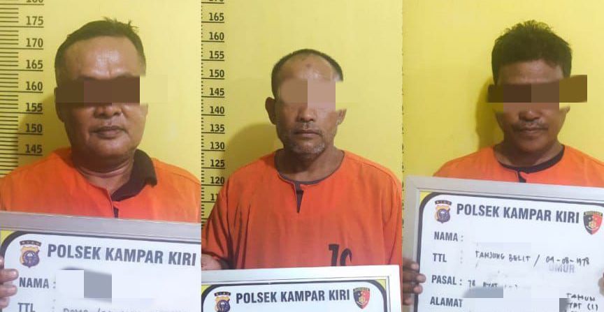 Tiga Pelaku Perambahan Hutan Lindung di Kampar Kiri Ditangkap Polisi