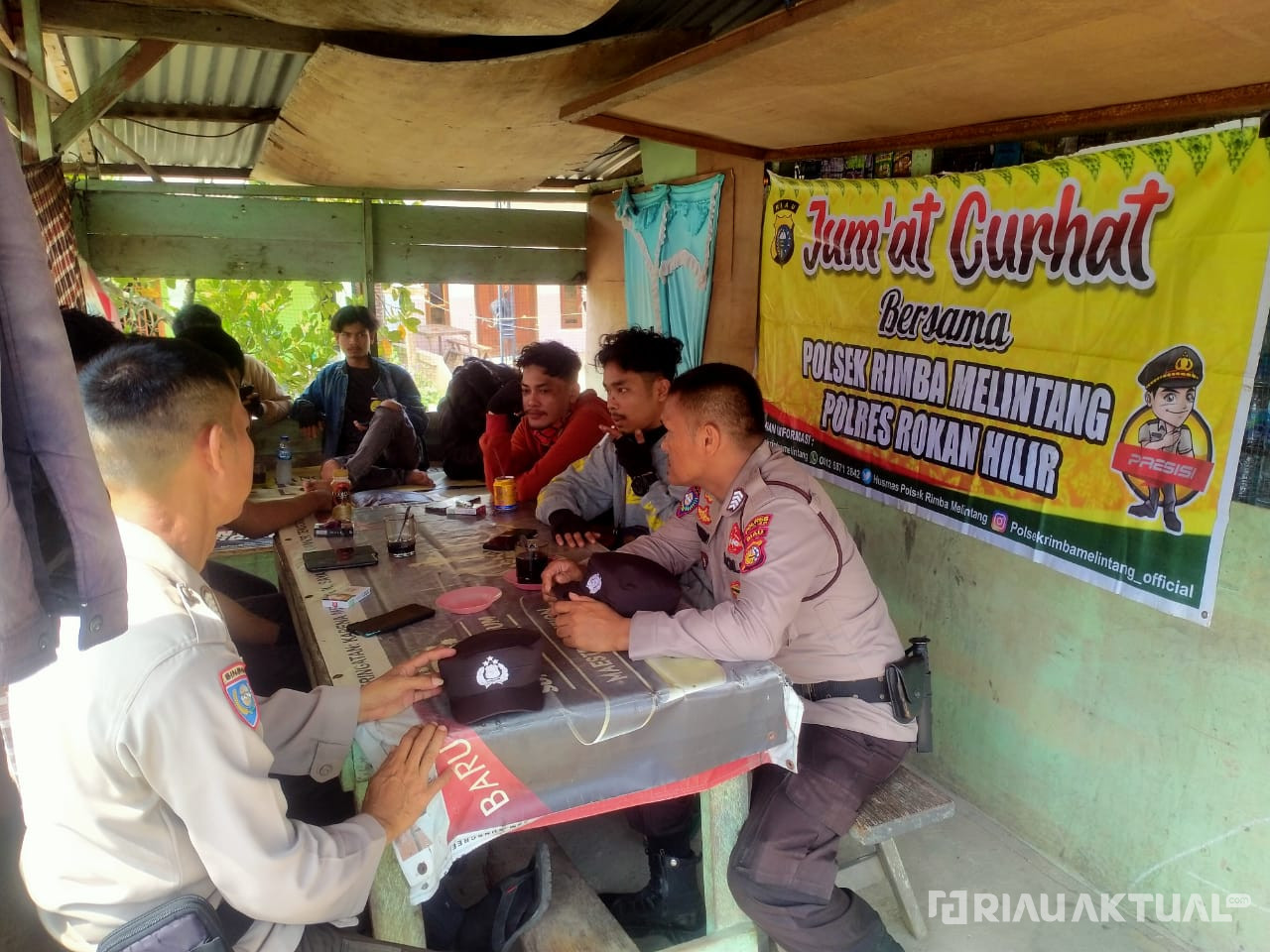 Polsek Rimba Melintang Gelar Jumat Curhat, Warga Pematang Botam Sampaikan Aspirasi