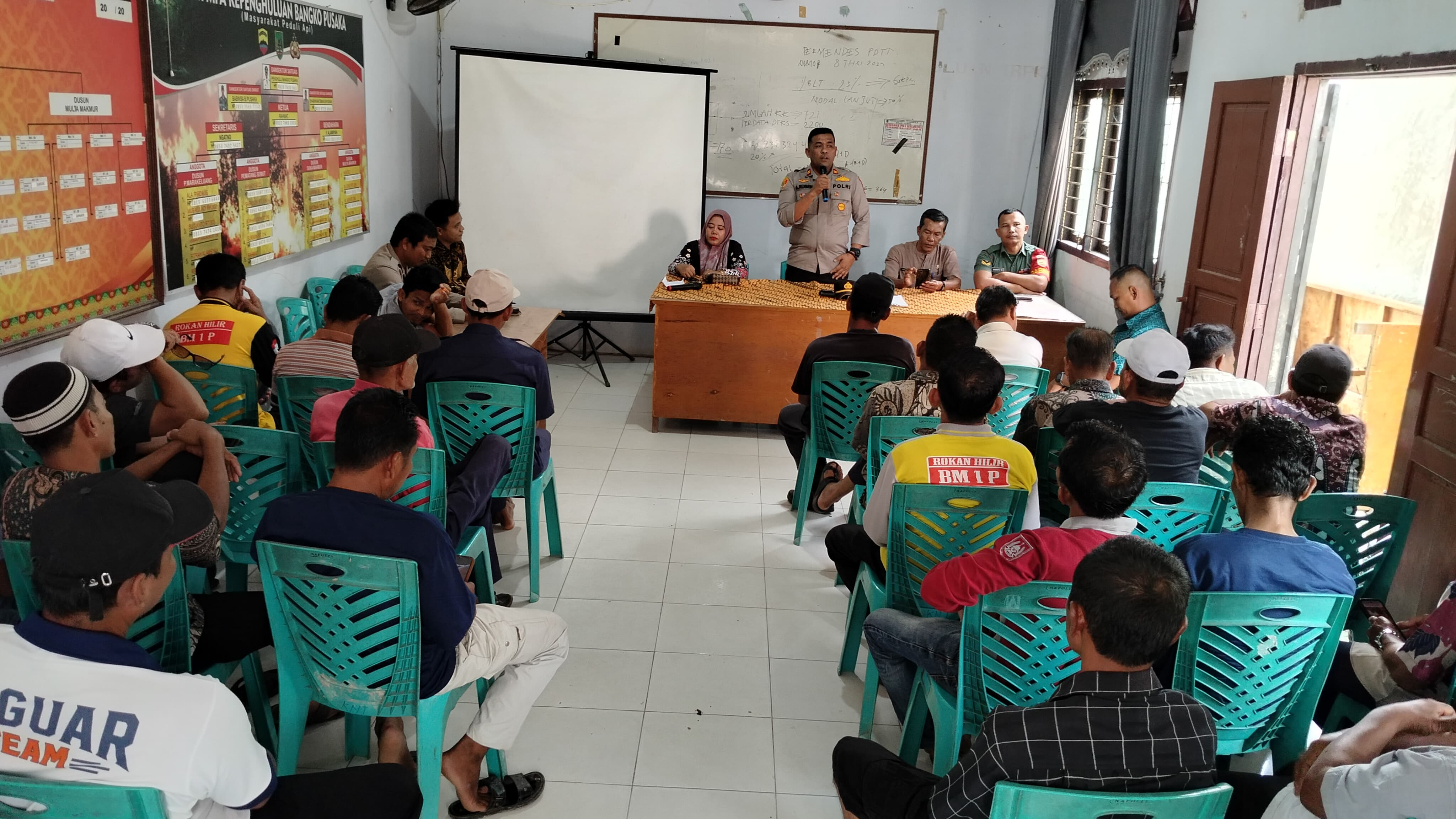 Rapat Koordinasi Ketahanan Pangan di Bangko Pusaka, Kapolsek: Polri Siap Mendukung Program Pemerintah