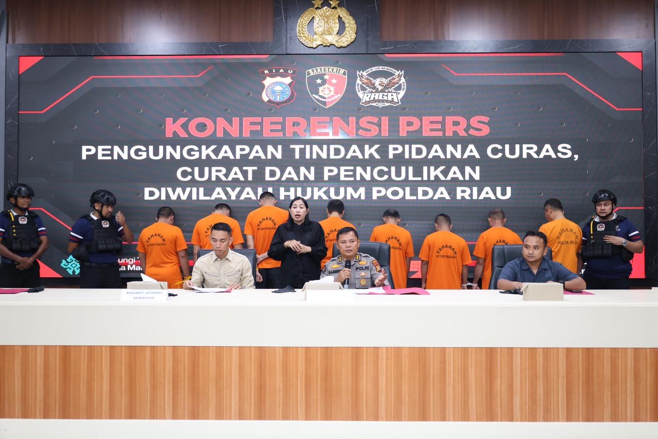 Sindikat Pembobol Minimarket, Penculik, dan Jambret Digulung Polda Riau!