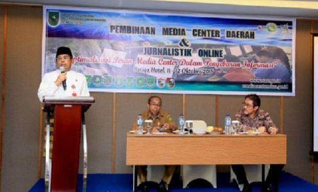 Dishubkominfo Riau Gelar Pembinaan Media Center daerah dan Jurnalistik Online