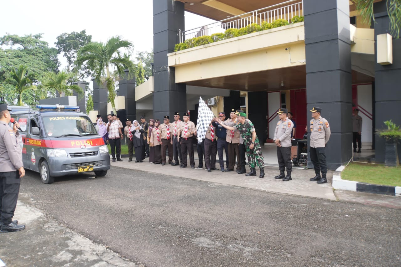 Polres Kuansing Lepas Peserta Jambore Karhutla 2025, Wujud Edukasi Lingkungan ke Generasi Muda