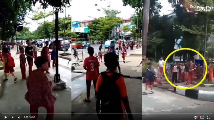 Ngaco, Puluhan Siswa SD Tawuran dan Pegang Kayu Panjang, Lihat Videonya