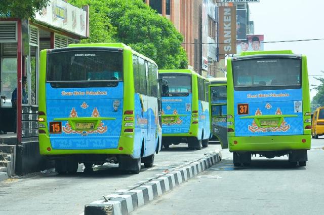 Operasional Bus Saat PPKM Level 3 di Pekanbaru Hanya 50 Persen