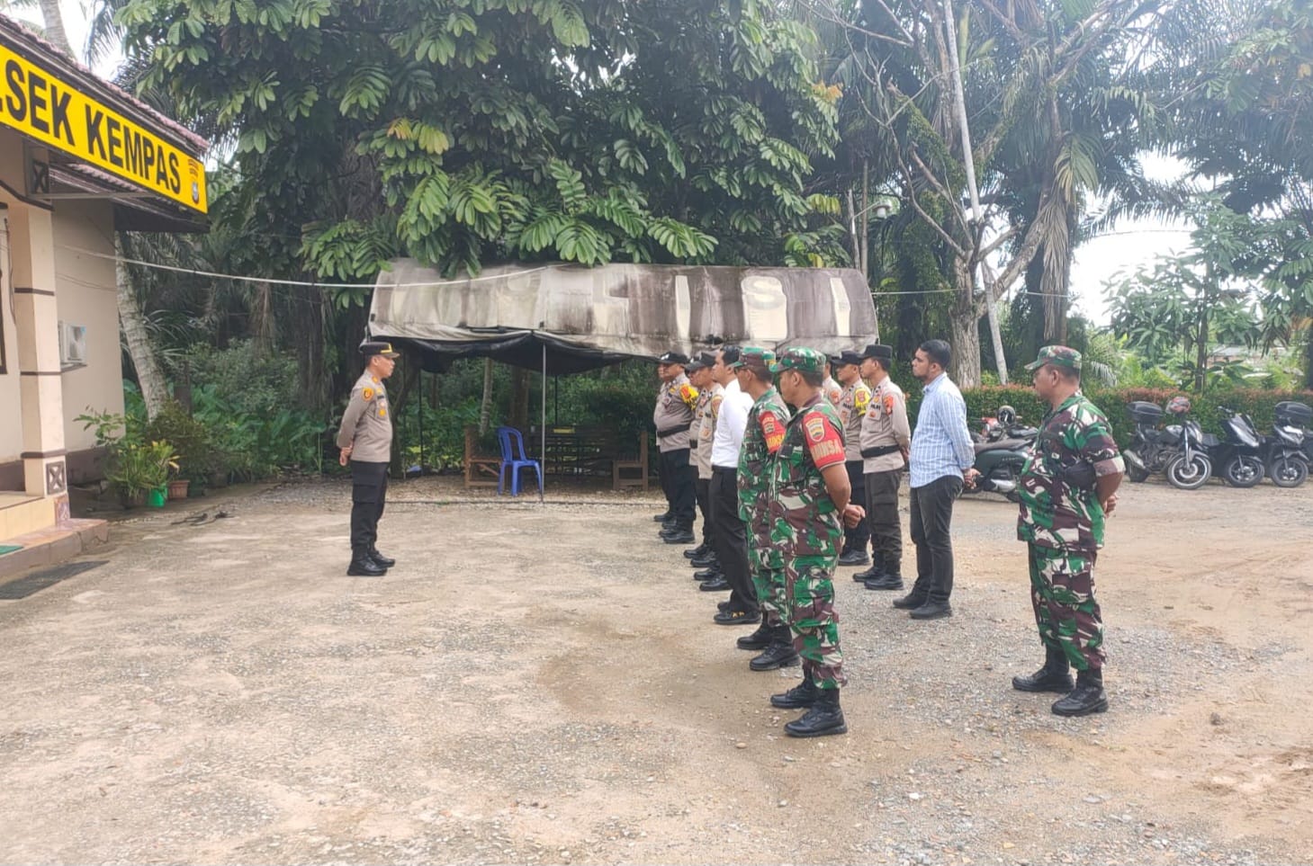 Begini Kolaborasi Polsek Kempas dan Koramil Jaga Netralitas dalam Pilkada