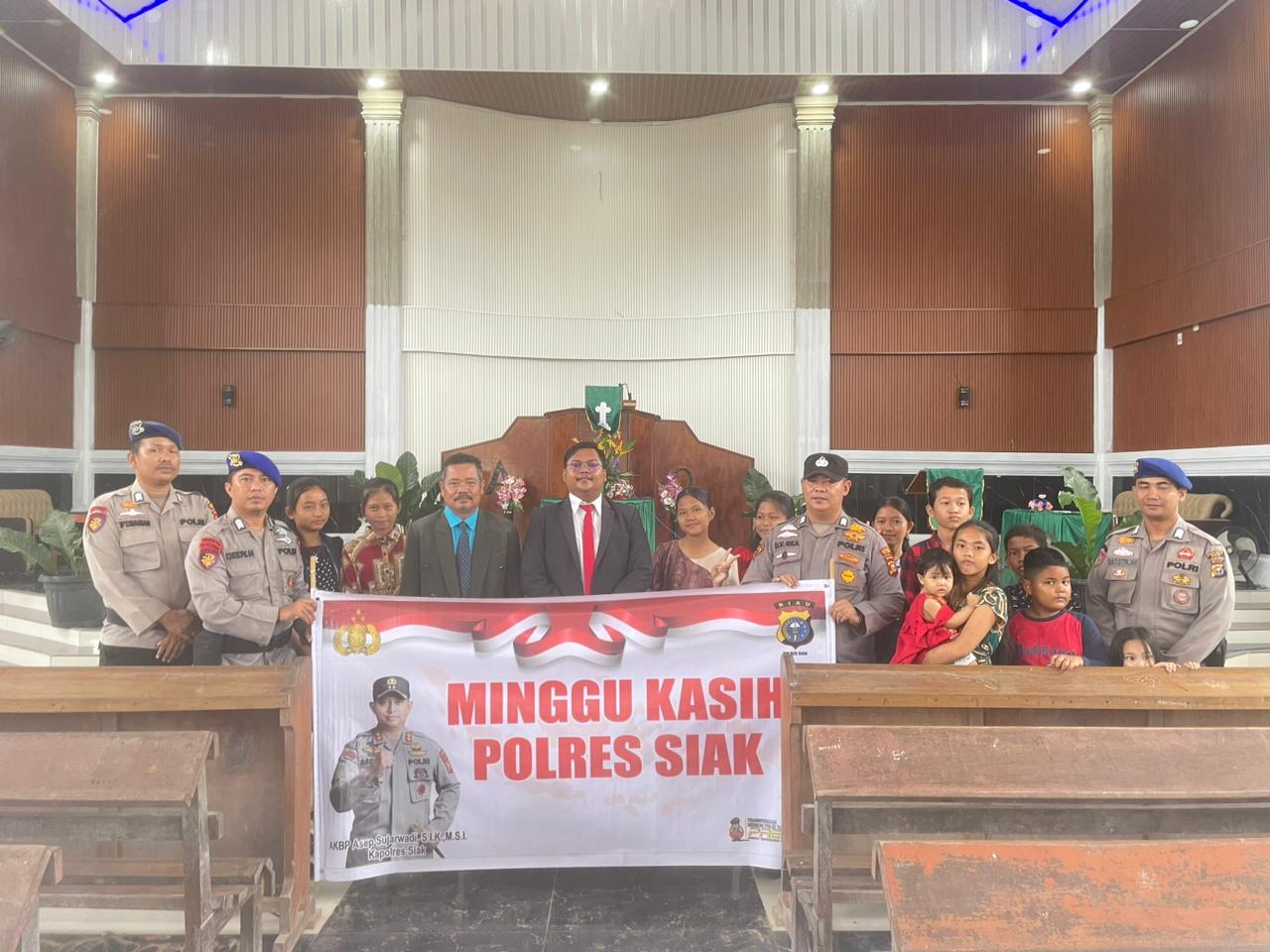 Polres Siak Gelar Program Minggu Kasih, Serukan Pilkada Damai kepada Masyarakat