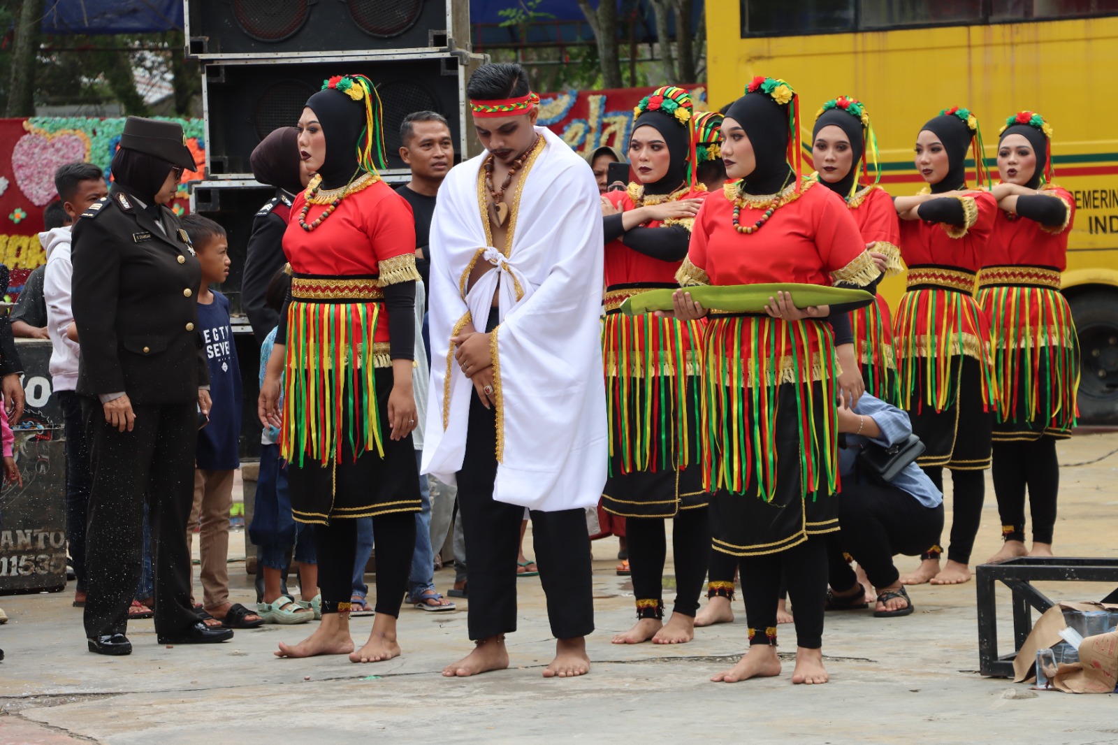 Upacara dan Syukuran Hari Bhayangkara ke 77 Polres Inhu Tampilkan Beragam Seni Budaya
