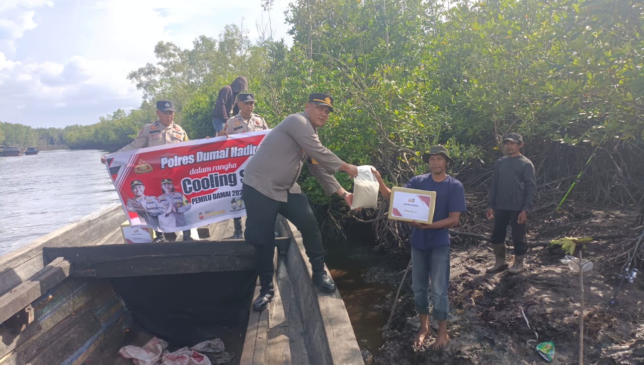 Polsek Sungai Sembilan Ajak Warga Tolak Kampanye Hitam dan Politik Uang