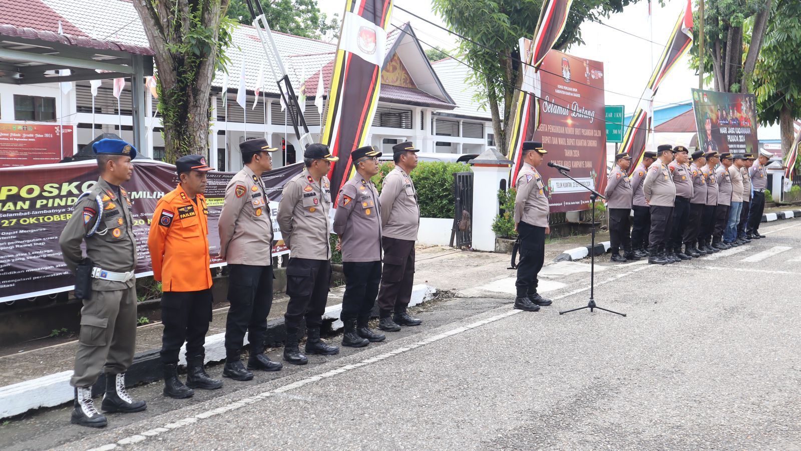 Polres Kuansing Gelar Apel Pengamanan Rapat Umum Paslon Cabup dan Cawabup untuk Pilkada 2024