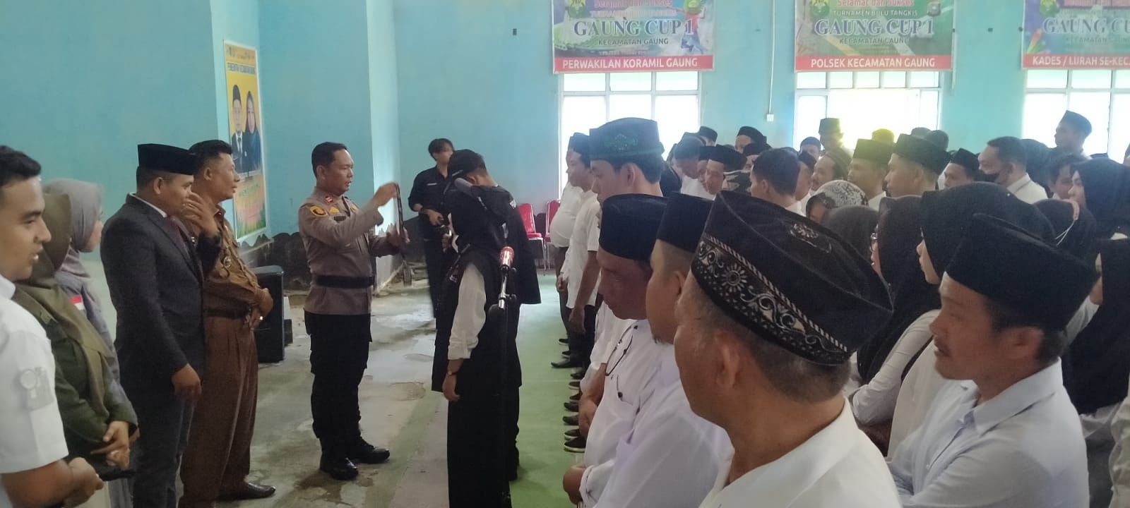 Hadiri Pelantikan dan Pembekalan Pengawas TPS, Ini Pesan Kapolsek Gaung untuk Pemilu 2024