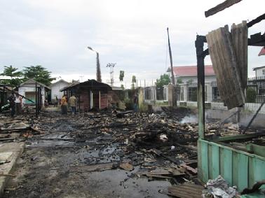PD Pembangunan Laporkan Kebakaran Pujasera ke Polisi dan Walikota Pekanbaru
