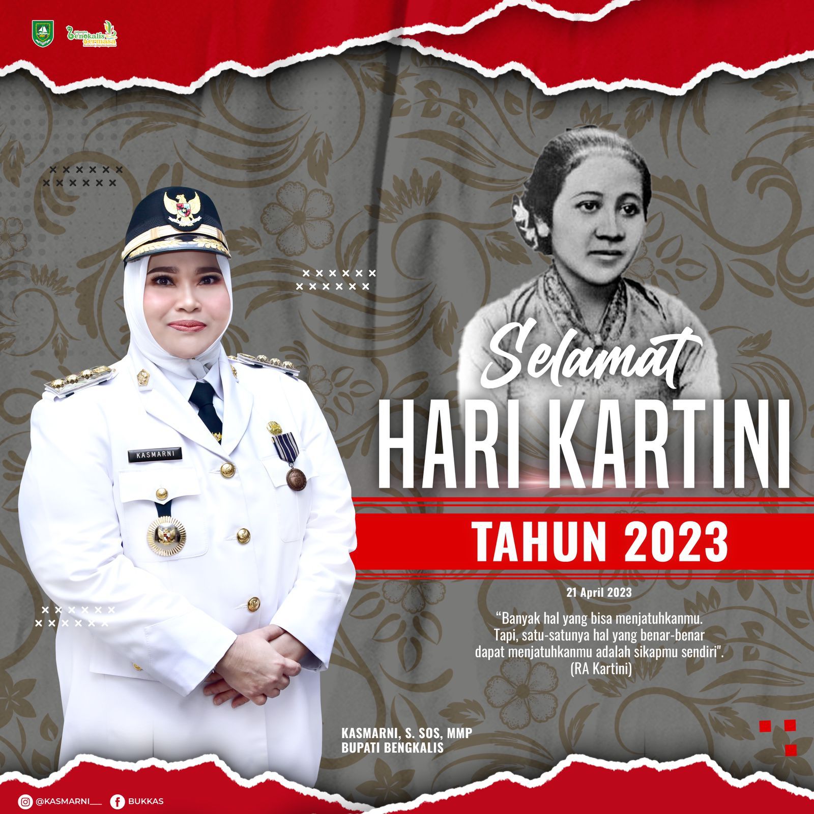 Hari Kartini 2023, Bupati Kasmarni Ajak Perempuan Kabupaten Bengkalis Lebih Berdaya