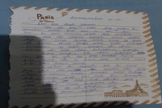 Ada Surat Cinta di Saku Perampok yang Ditembak Mati, Begini Isinya