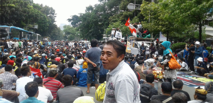 Massa Pengemudi Online Kepung Kemenhub, Sasaran Selanjutnya Istana