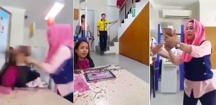 Heboh! Video Pelakor Dijambak dan Diseret Ibu Muda di Kantornya